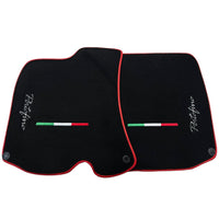 Black Floor Mats for Ferrari Portofino (2018-2023) Italian Edition with Red Trim - AutoWin