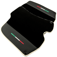 Black Floor Mats for Ferrari Roma (2021-2024) with Leather