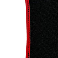 Black Floor Mats For Ferrari Portofino (2018-2023) With Leather and Red Trim - AutoWin