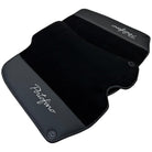 Black Floor Mats For Ferrari Portofino (2018-2023) With Leather - AutoWin
