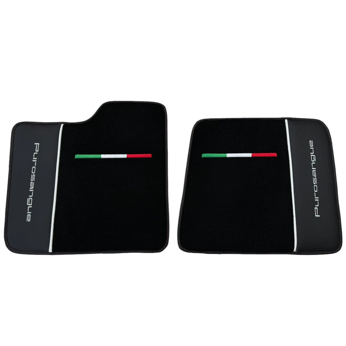 Black Floor Mats for Ferrari Purosangue with Leather - AutoWin