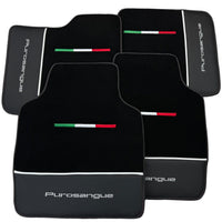 Black Floor Mats for Ferrari Purosangue with Leather - AutoWin