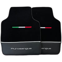 Black Floor Mats for Ferrari Purosangue with Leather - AutoWin