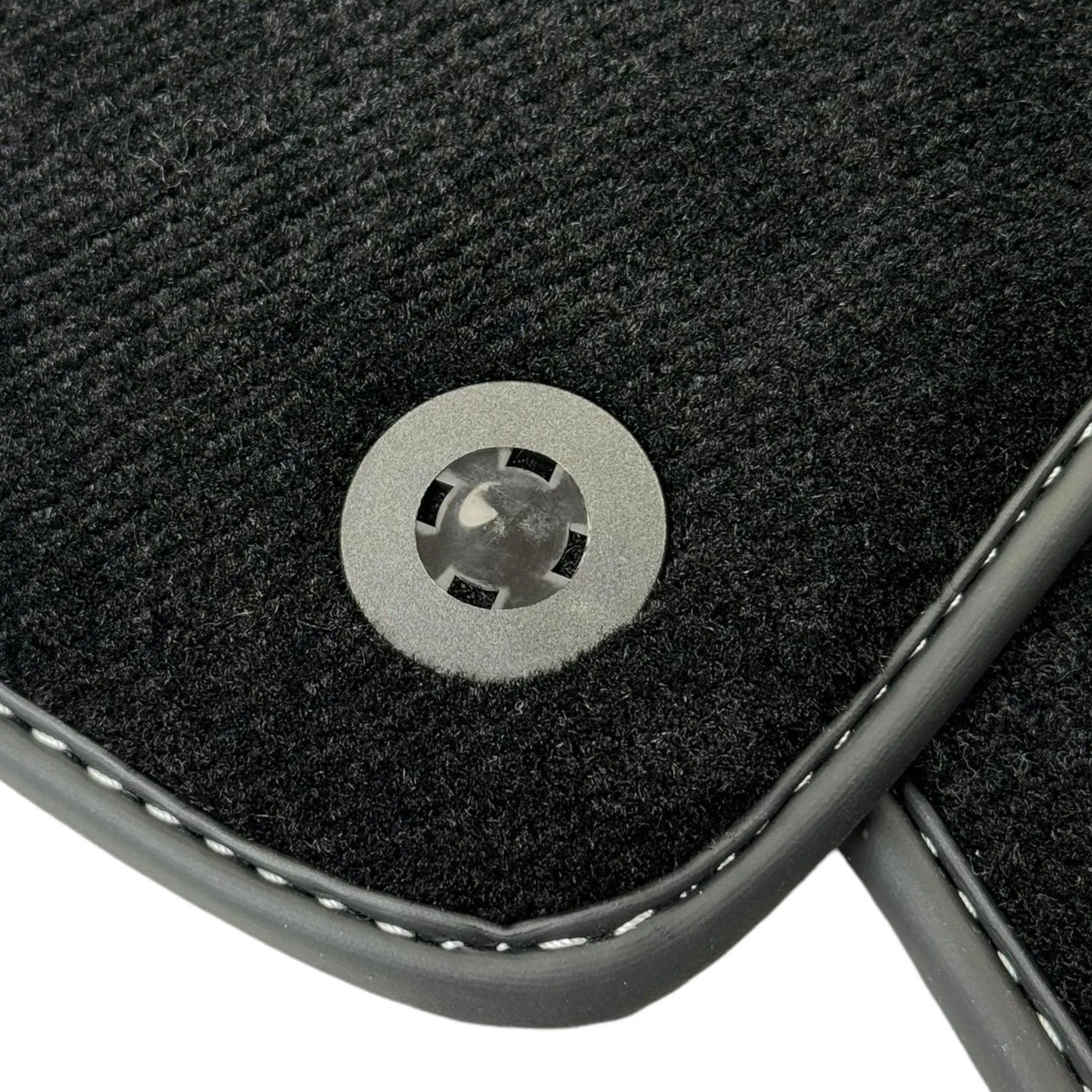 Black Floor Mats for Ferrari Roma (2021-2024) with Leather - AutoWin