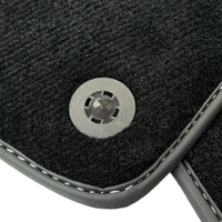 Black Floor Mats for Ferrari Roma (2021-2024) with Leather - AutoWin