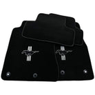 Black Floor Mats For Ford Mustang V FL (2011-2014) With Pony - AutoWin