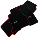 Black Floor Mats For Honda Civic VII (2001-2005) ER56 Design with Red Trim - AutoWin