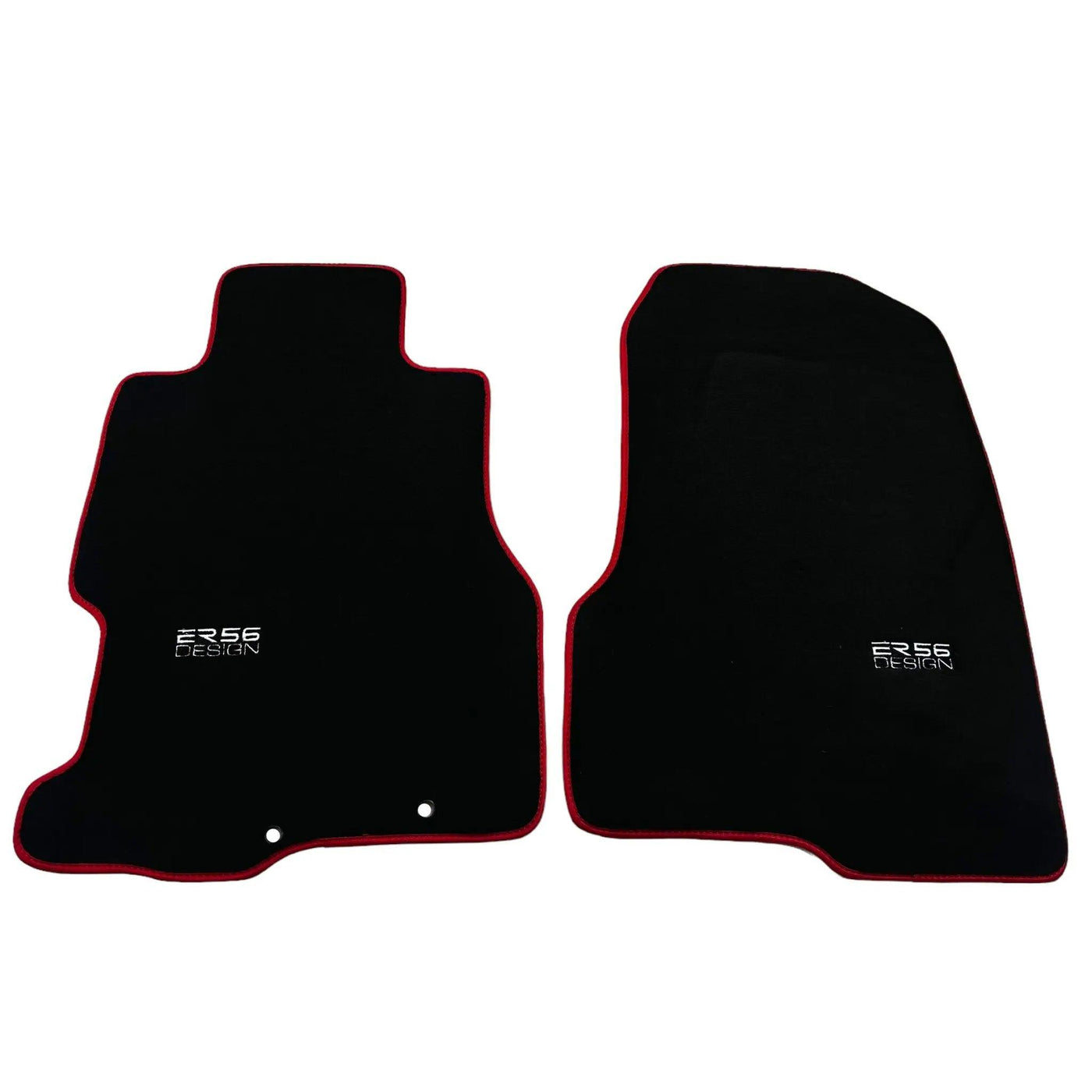 Black Floor Mats For Honda Civic VII (2001-2005) ER56 Design with Red Trim - AutoWin