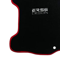 Black Floor Mats For Honda Civic VII (2001-2005) ER56 Design with Red Trim - AutoWin