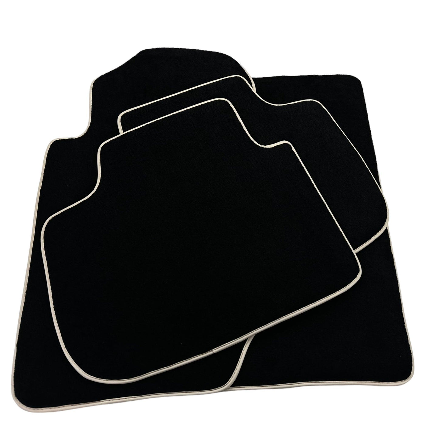 Black Floor Mats For Kia Sportage (1994-2002) with Beige Trim - AutoWin