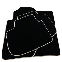 Black Floor Mats For Kia Sportage (1994-2002) with Beige Trim - AutoWin