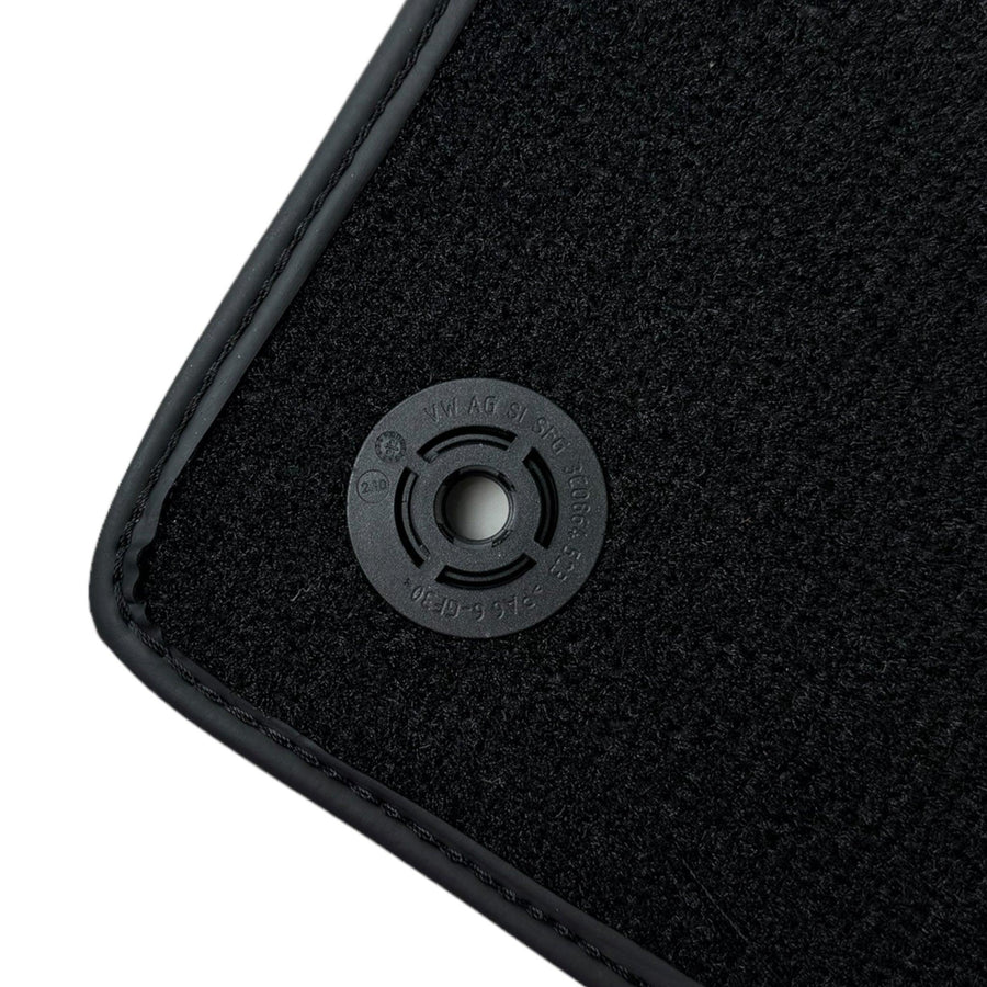 Black Floor Mats for Lamborghini Aventador S with Alcantara Leather - AutoWin