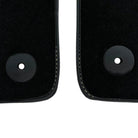 Black Floor Mats for Lamborghini Aventador S with Yellow Alcantara Leather - AutoWin