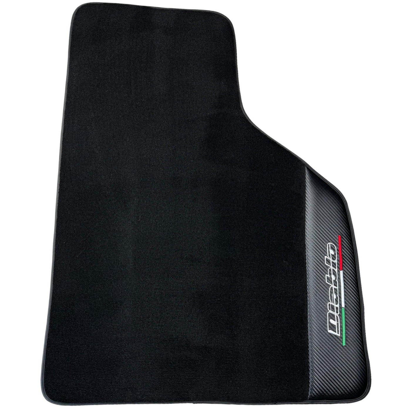 Black Floor Mats for Lamborghini Diablo (1990-2001) with Carbon Fiber - AutoWin