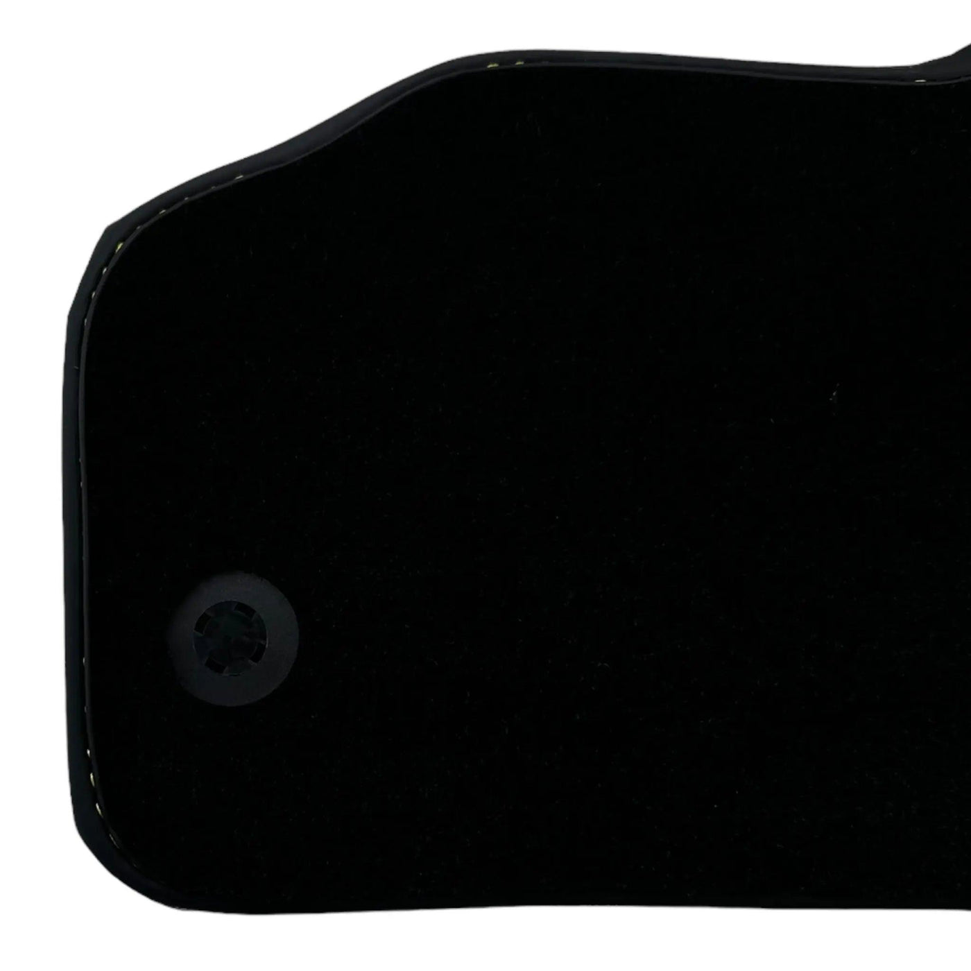 Black Floor Mats for Lamborghini Gallardo With Yellow Alcantara Leather - AutoWin