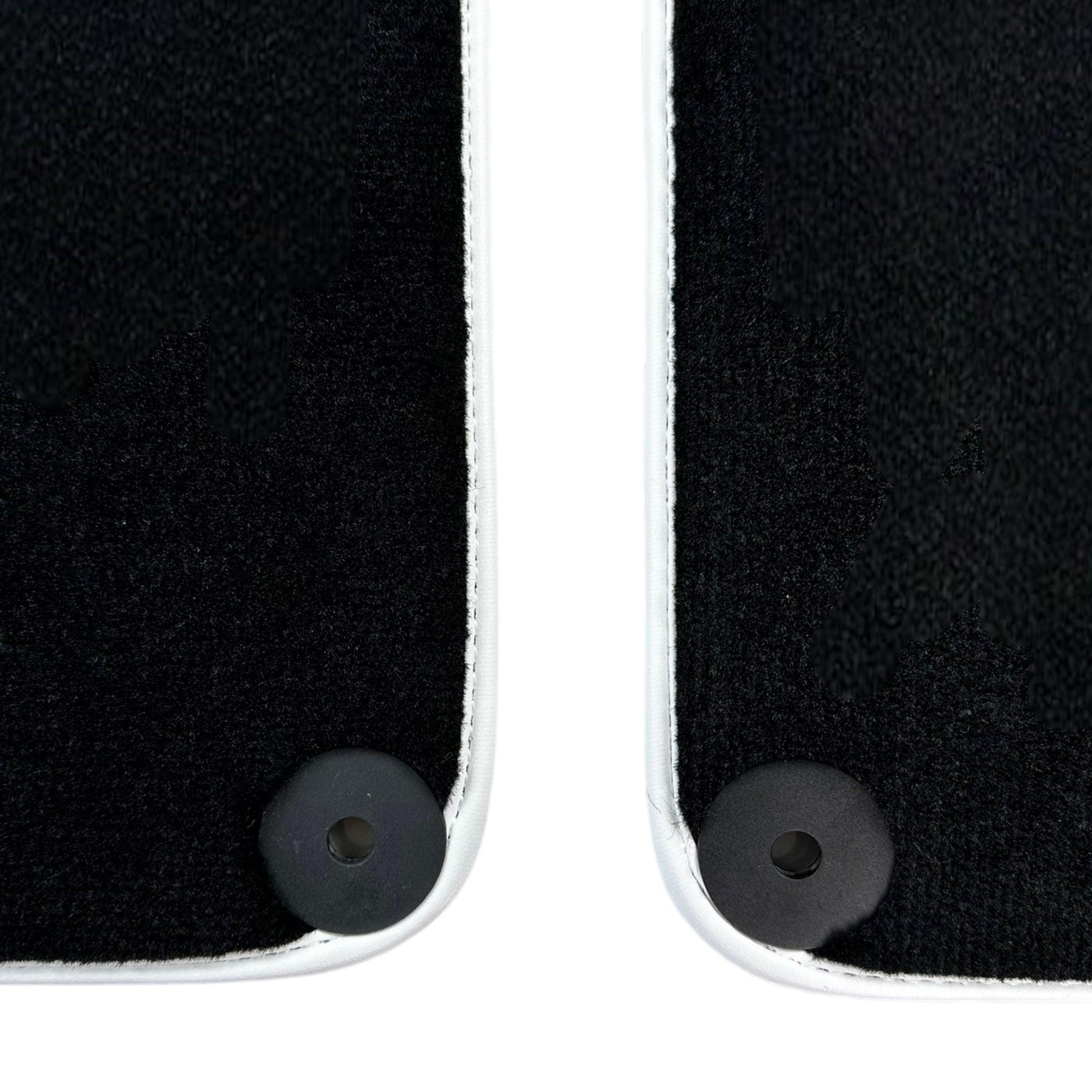 Custom Black Floor Mats for Lamborghini Huracan STO - White Trim