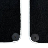 Custom Black Floor Mats for Lamborghini Huracan STO - White Trim