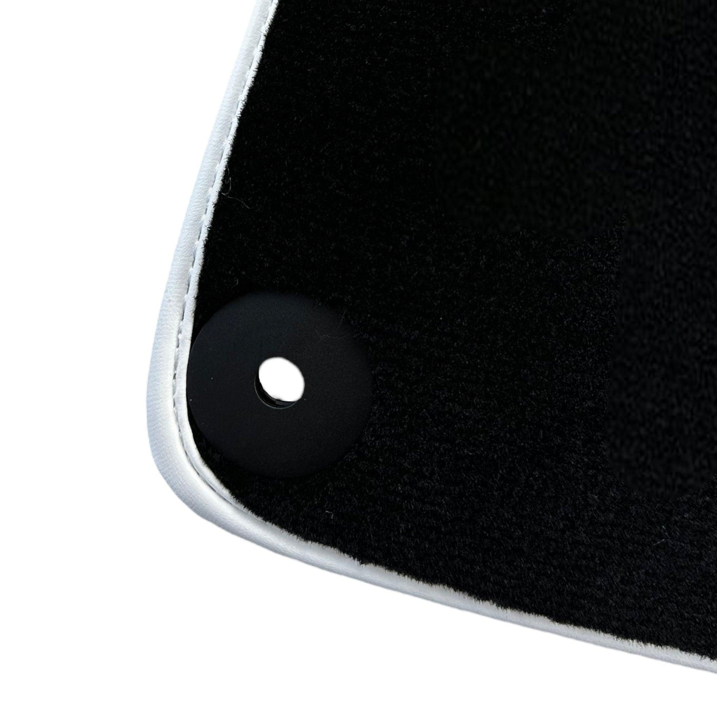 Custom Black Floor Mats for Lamborghini Huracan STO - White Trim