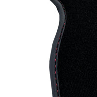 Black Floor Mats for Lamborghini Huracan With Red (Rosso Mysia) Leather - AutoWin