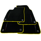 Black Floor Mats For Lamborghini Urus Tailored With Yellow Trim - AutoWin