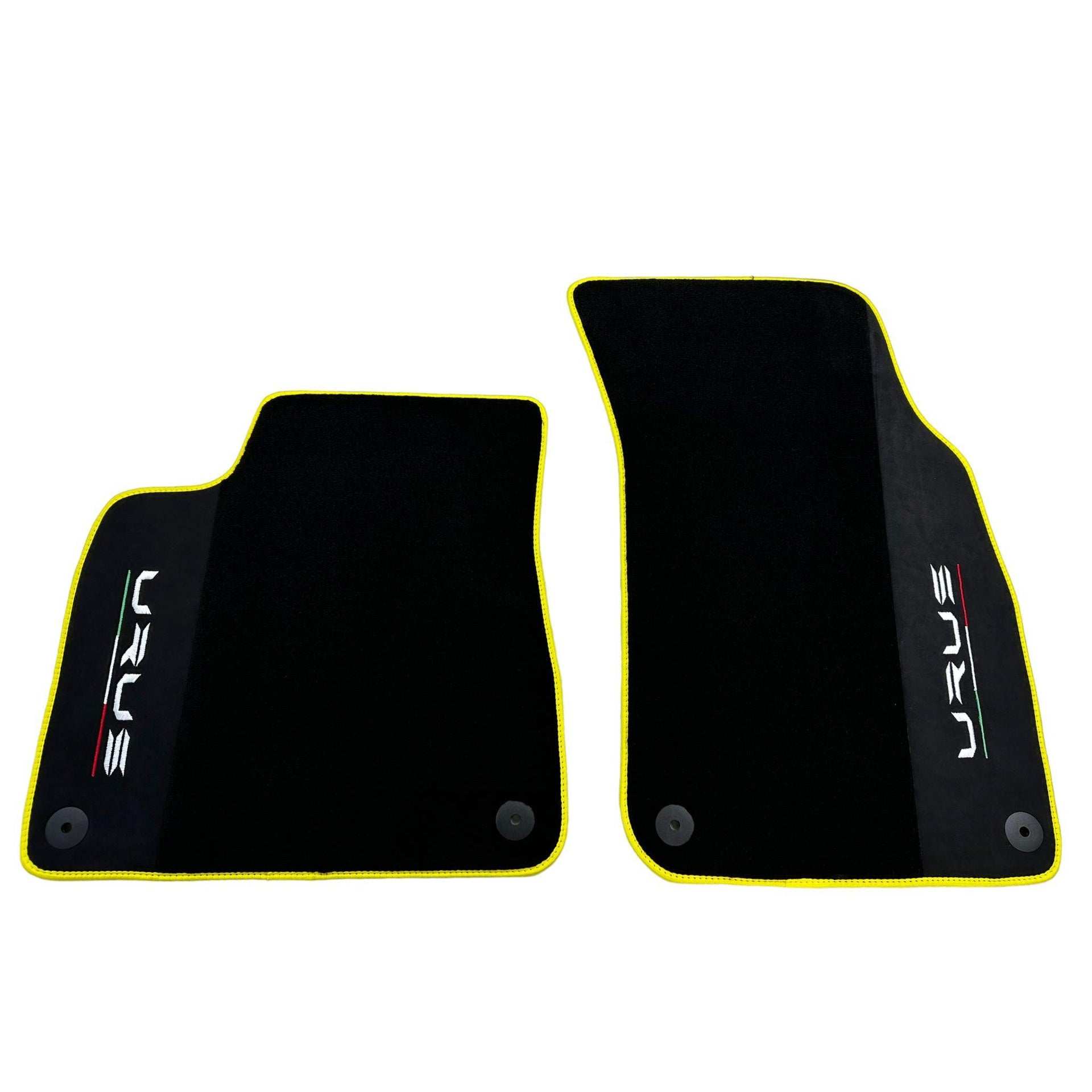 Black Floor Mats For Lamborghini Urus With Alcantara Leather - AutoWin