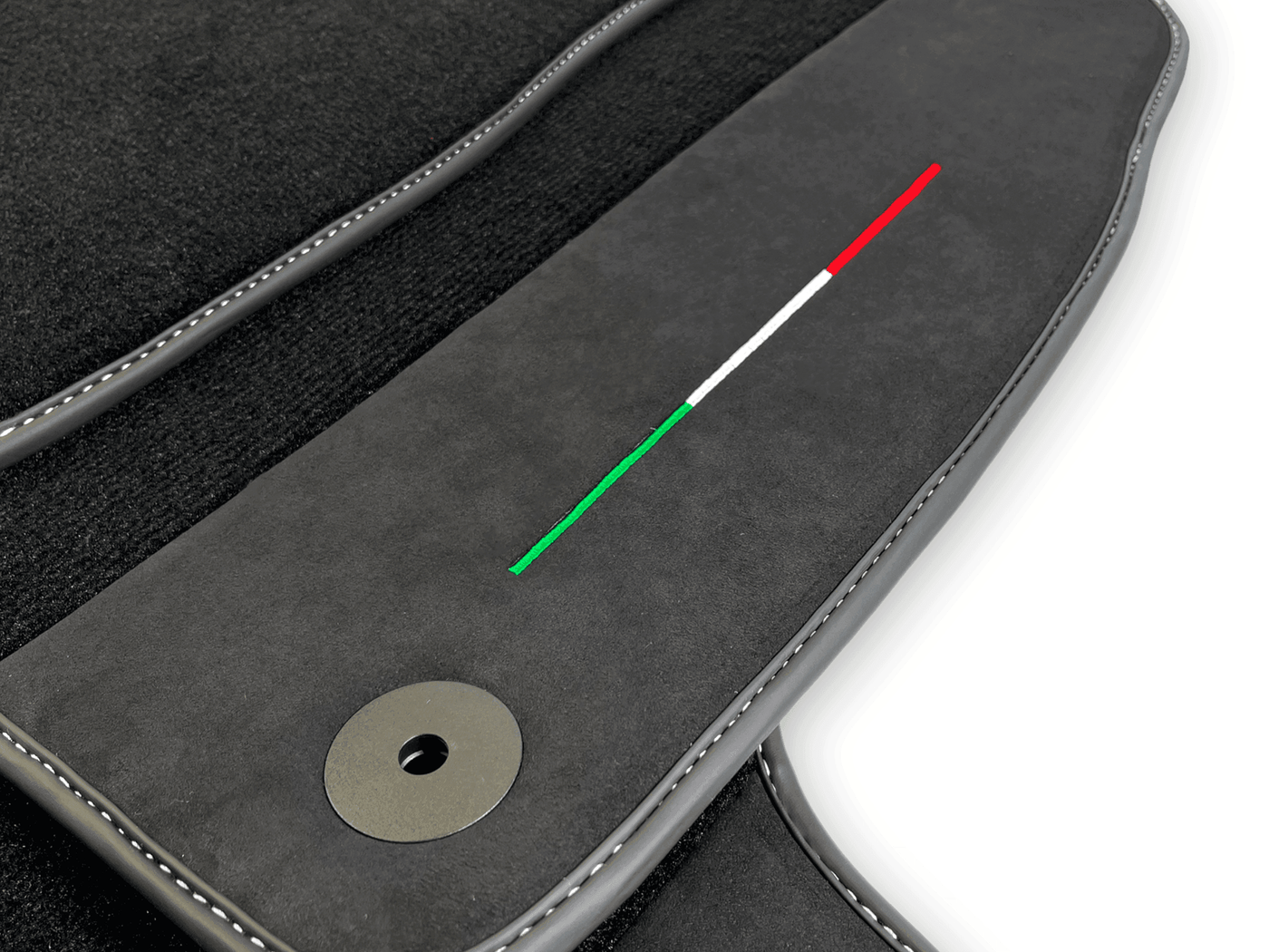 Black Floor Mats For Lamborghini Urus With Alcantara Leather - AutoWin