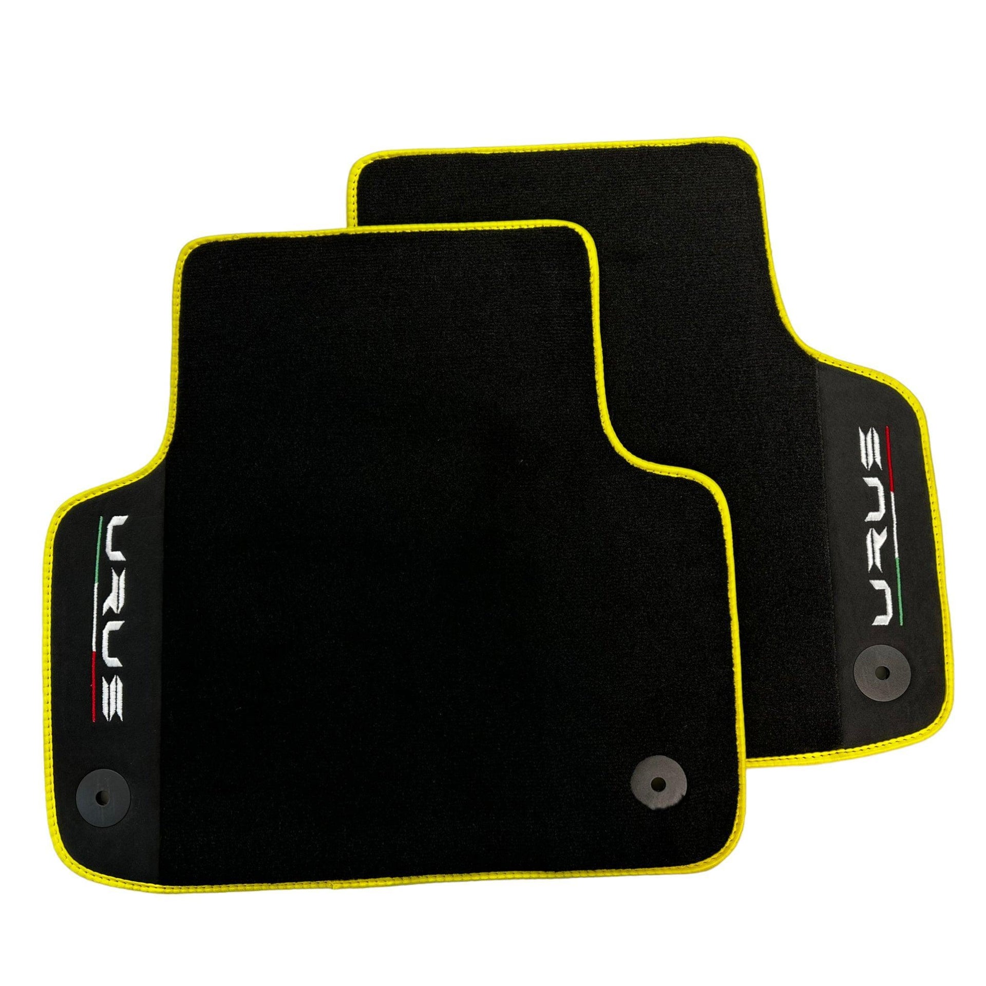 Black Floor Mats For Lamborghini Urus With Alcantara Leather - AutoWin