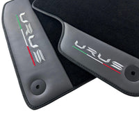 Black Floor Mats for Lamborghini Urus With Dark Gray Leather - AutoWin