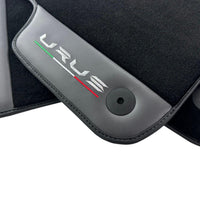Black Floor Mats for Lamborghini Urus With Dark Gray Leather - AutoWin