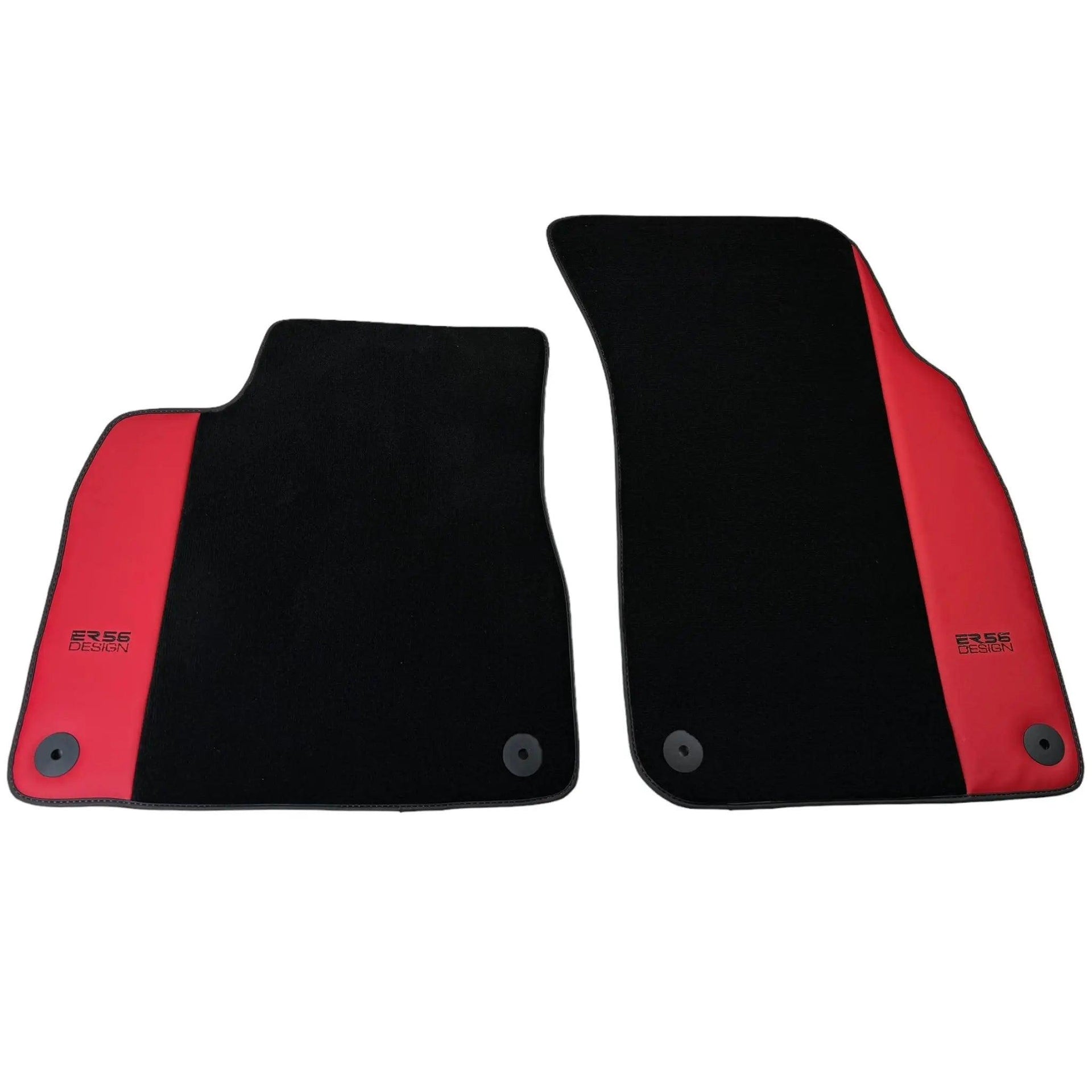 Black Floor Mats for Lamborghini Urus with Red Leather | ER56 Design - AutoWin