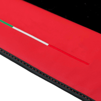 Black Floor Mats for Lamborghini Urus with Red Nappa Leather - AutoWin