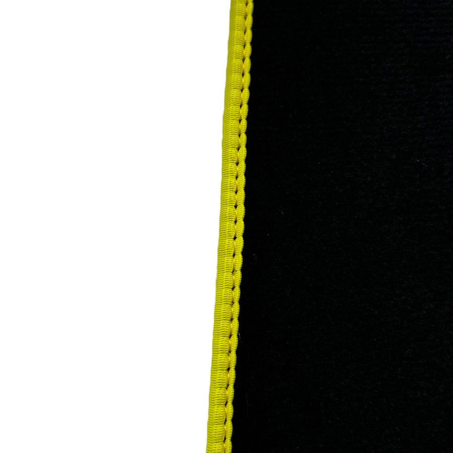 Black Floor Mats for McLaren 600 LT (2018-2020) With Yellow Trim - AutoWin