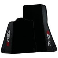 Black Floor Mats For McLaren 720S (2017-2021) with Carbon Leather - AutoWin