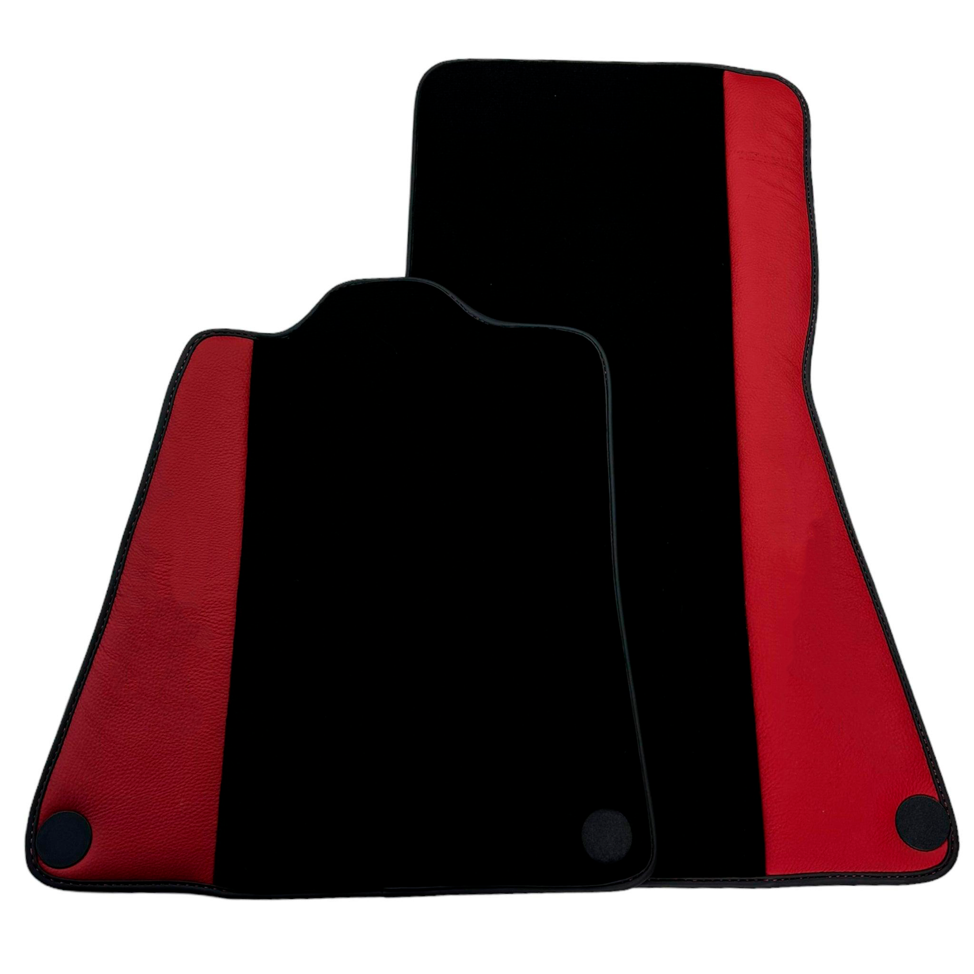 Black Floor Mats for McLaren 750S (2023-2025) with Red Leather