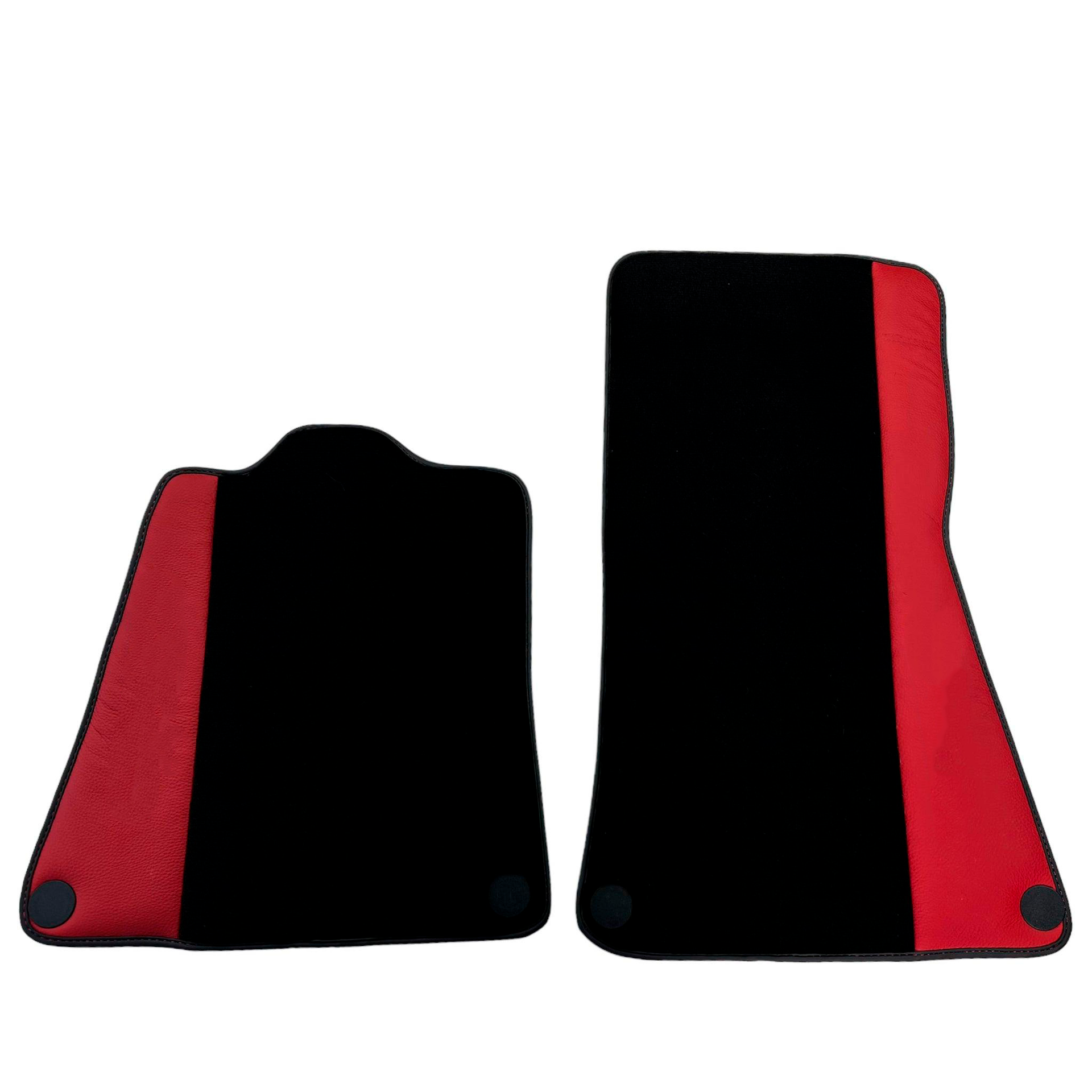 Black Floor Mats for McLaren 750S (2023-2025) with Red Leather