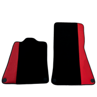 Black Floor Mats for McLaren 750S (2023-2025) with Red Leather