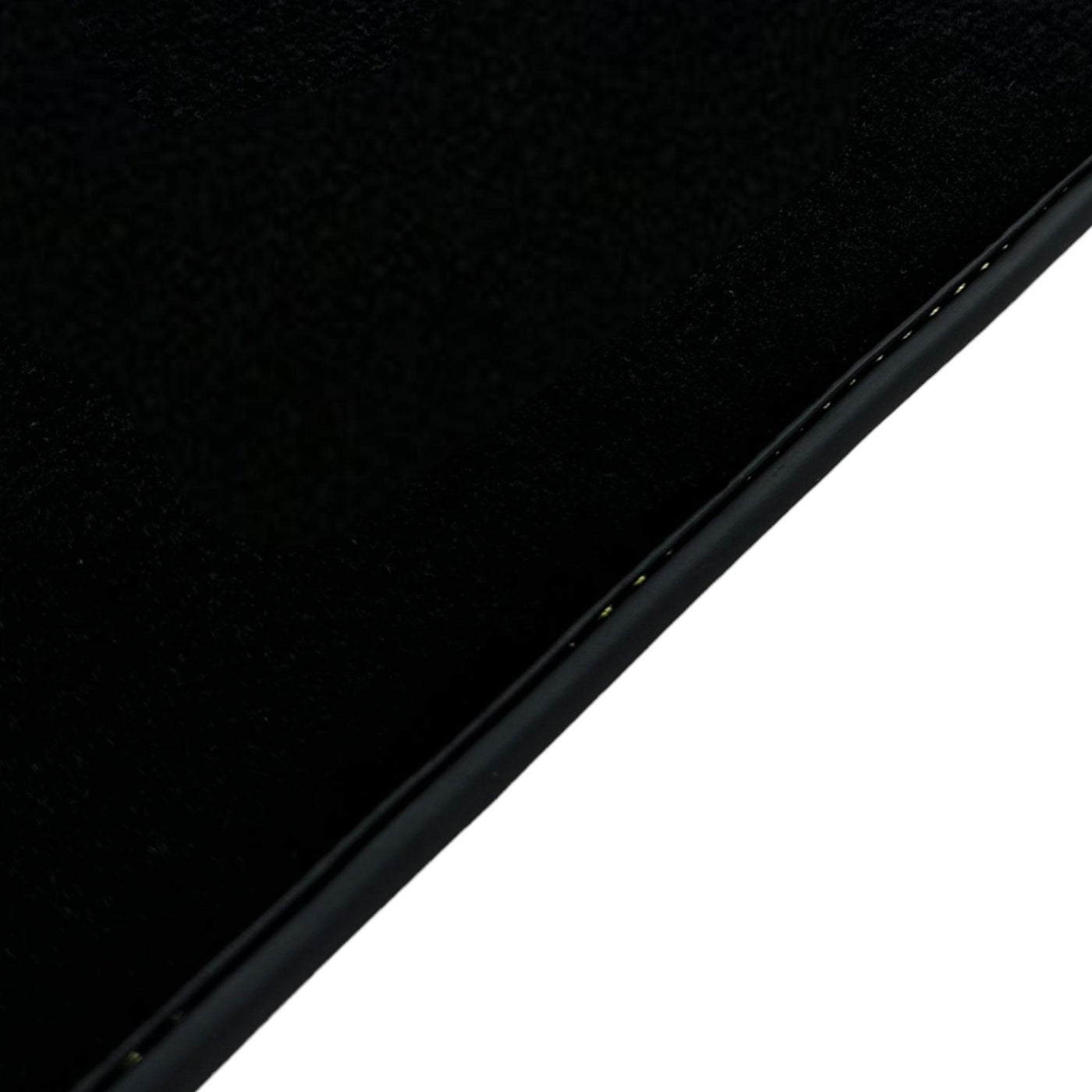 Black Floor Mats For McLaren 720S Year 2017-2021 With Yellow Leather - AutoWin