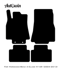 Black Floor Mats For Mercedes Benz A-Class W169 (2004-2012) | Limited Edition - AutoWin
