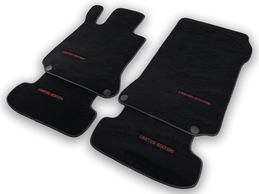 Black Floor Mats For Mercedes Benz C-Class A205 Convertible (2016-2018) | Limited Edition - AutoWin