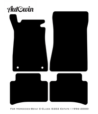 Black Floor Mats For Mercedes Benz C-Class S202 Estate (1996-2000) | Limited Edition - AutoWin