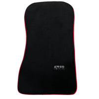 Black Floor Mats For Mercedes-Benz C Class W202 (1993-2000) ER56 Design | Red Trim - AutoWin