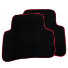 Black Floor Mats For Mercedes-Benz C Class W202 (1993-2000) ER56 Design | Red Trim - AutoWin
