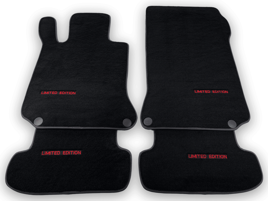 Black Floor Mats For Mercedes Benz C-Class W203 Sedan (2000-2007) | Limited Edition - AutoWin
