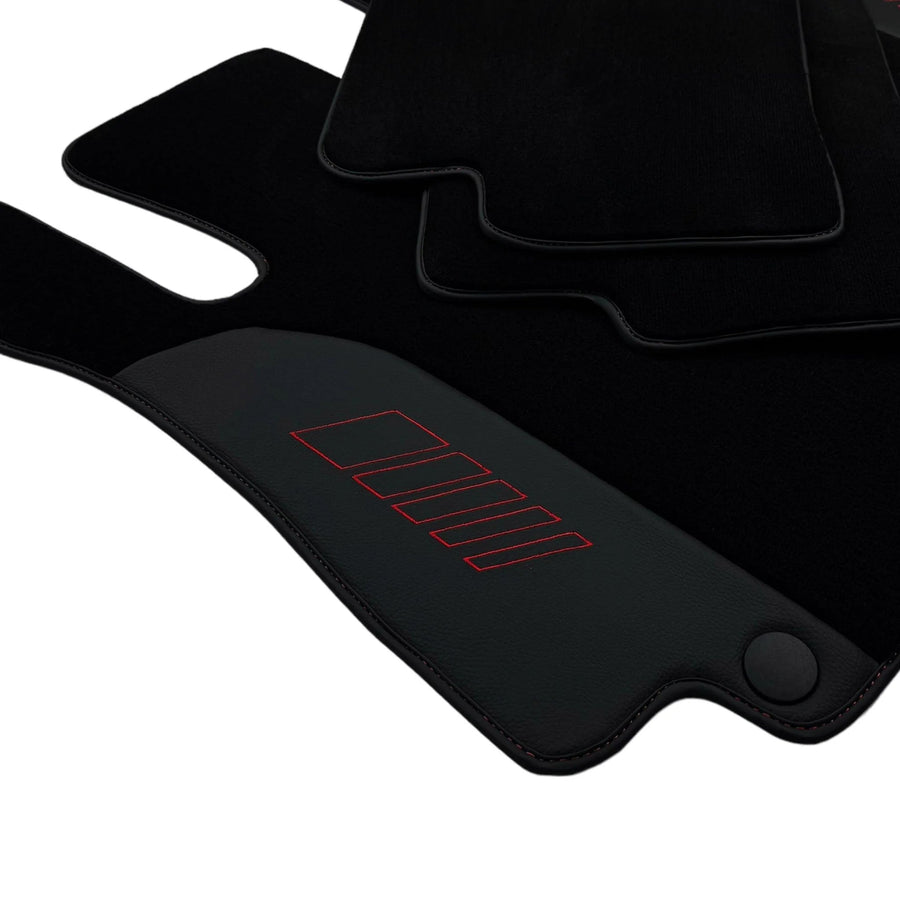 Black Floor Mats For Mercedes Benz GLS-Class X167 Maybach (2020-2023) | AutoWin Edition