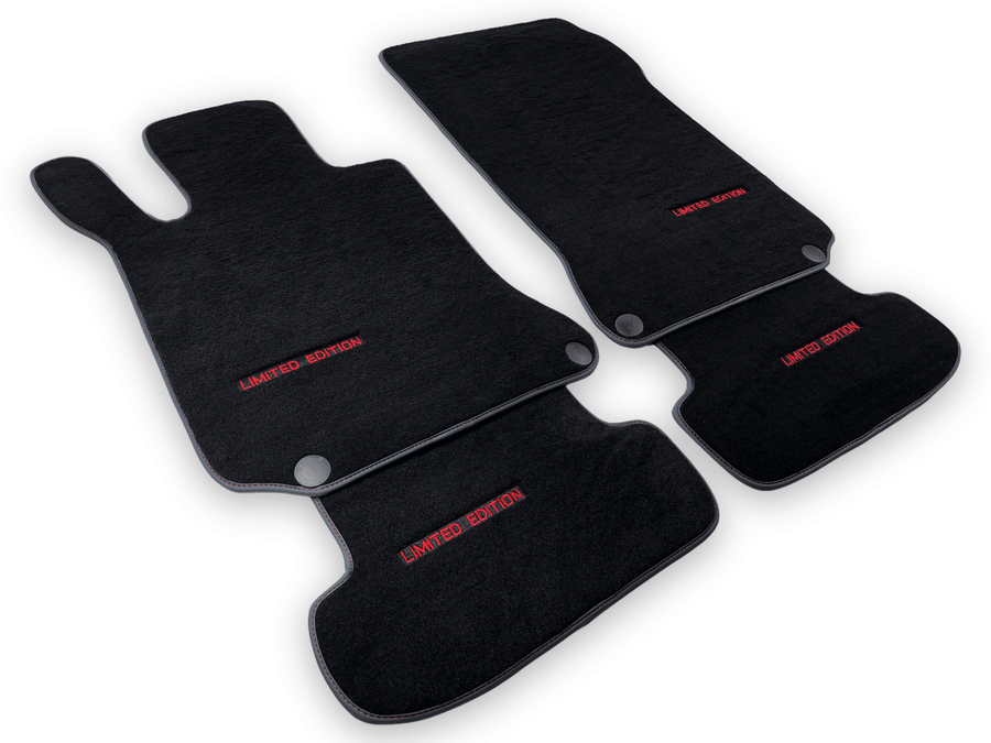 Black Floor Mats For Mercedes Benz C-Class W205 Sedan Facelift (2018-2021) | Limited Edition - AutoWin