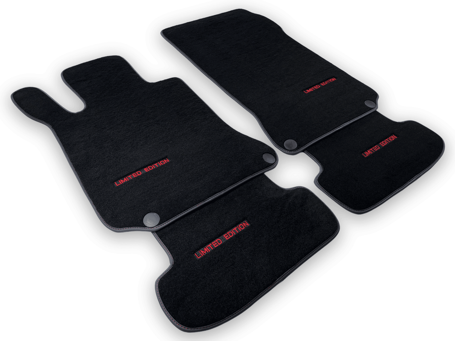 Black Floor Mats For Mercedes Benz C-Class W205 Sedan Facelift (2018-2021) | Limited Edition - AutoWin