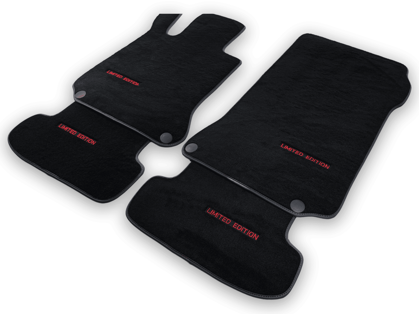 Black Floor Mats For Mercedes Benz CLK-Class A209 Convertible (2003-2010) | Limited Edition - AutoWin