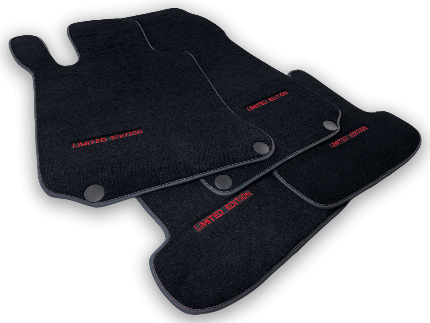 Black Floor Mats For Mercedes Benz CLK-Class C209 Coupe (2002-2009) | Limited Edition - AutoWin