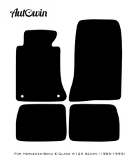 Black Floor Mats For Mercedes Benz E-Class W124 Sedan (1985-1995) | Limited Edition - AutoWin