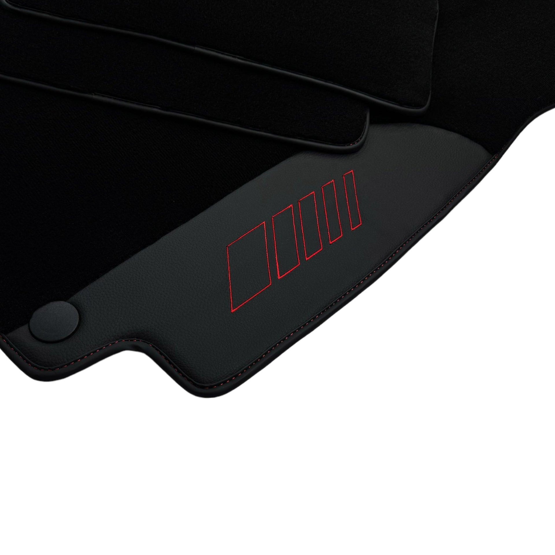 Black Floor Mats For Mercedes Benz E-Class W213 Sedan (2016-2020) Hybrid | AutoWin Edition - AutoWin